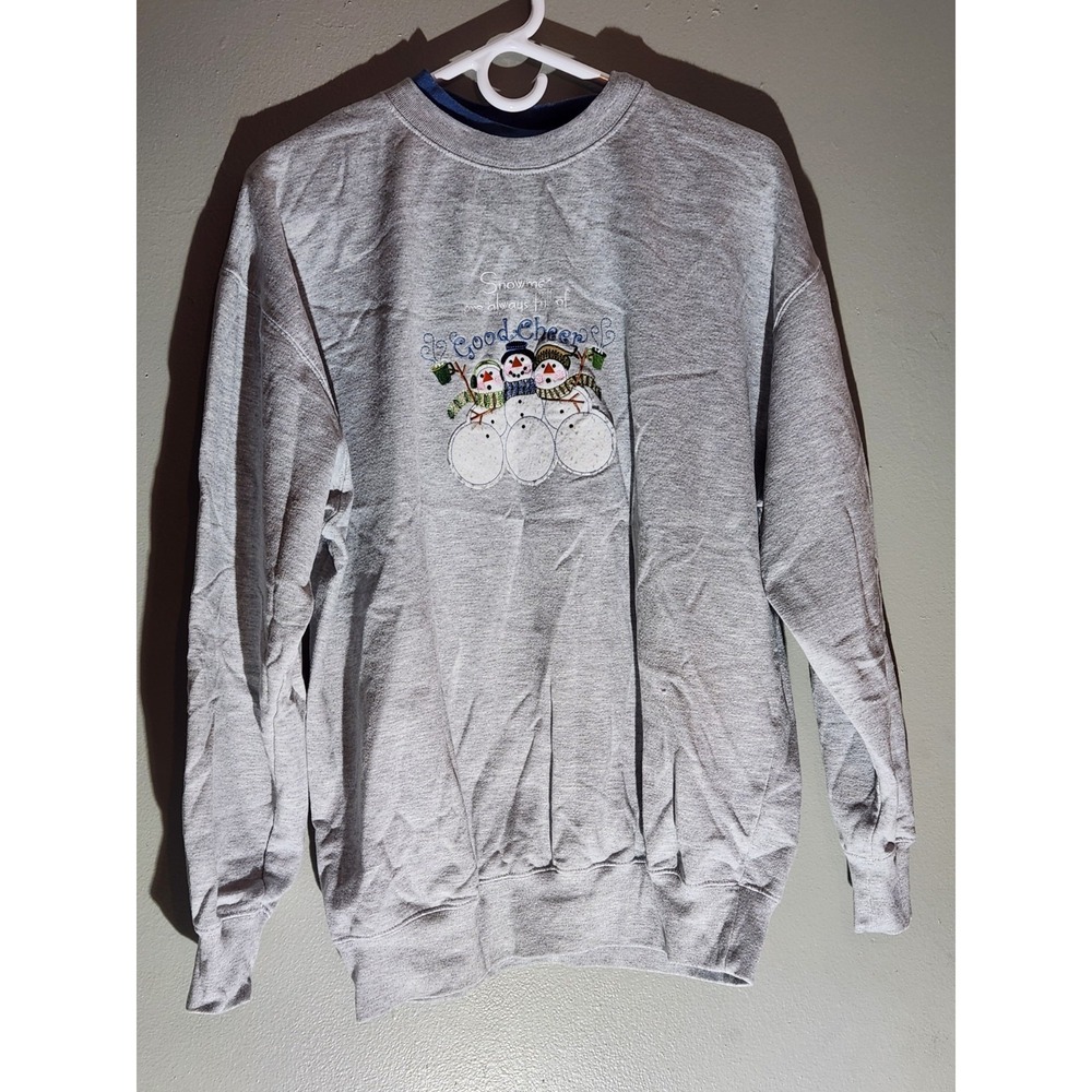 Vintage M & C Sportswear Snowman Gray Sweater Size: L